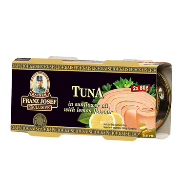 Tuňák steak ve slunečnicovém oleji s citronem 2x80g 